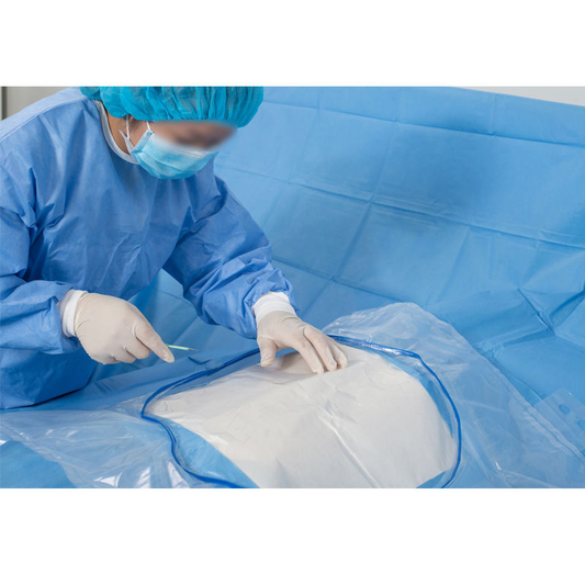T-shaped Sterile Laparotomy Drapes with Fenestration Incise Film & Pouch