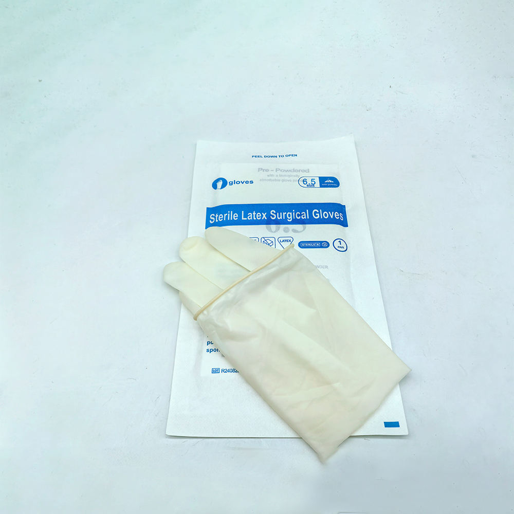 Sterile Latex Surgical Gloves Size 6.5/7/7.5/8 Powder-Free Disposable