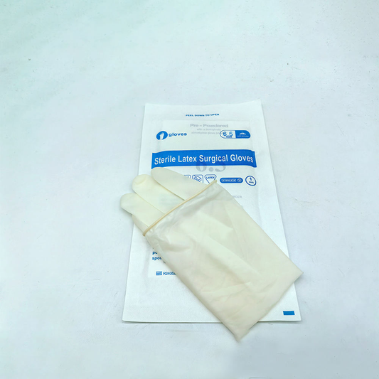 Sterile Latex Surgical Gloves Size 6.5/7/7.5/8 Powder-Free Disposable